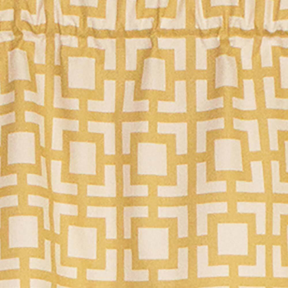 Left. RLF Home - RLF Home Gigi Tailored Window Treatment Valance Saffron 3" Rod Pocket 50" x 14" Yellow - Saffron yellow.