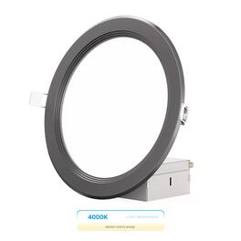 Infibrite - 6 In. Ultra-Thin Recessed LED Downlight 12W 1050LM Adjustable white Wet Rated, Triac Dimmable Trim 24-Pa - Black