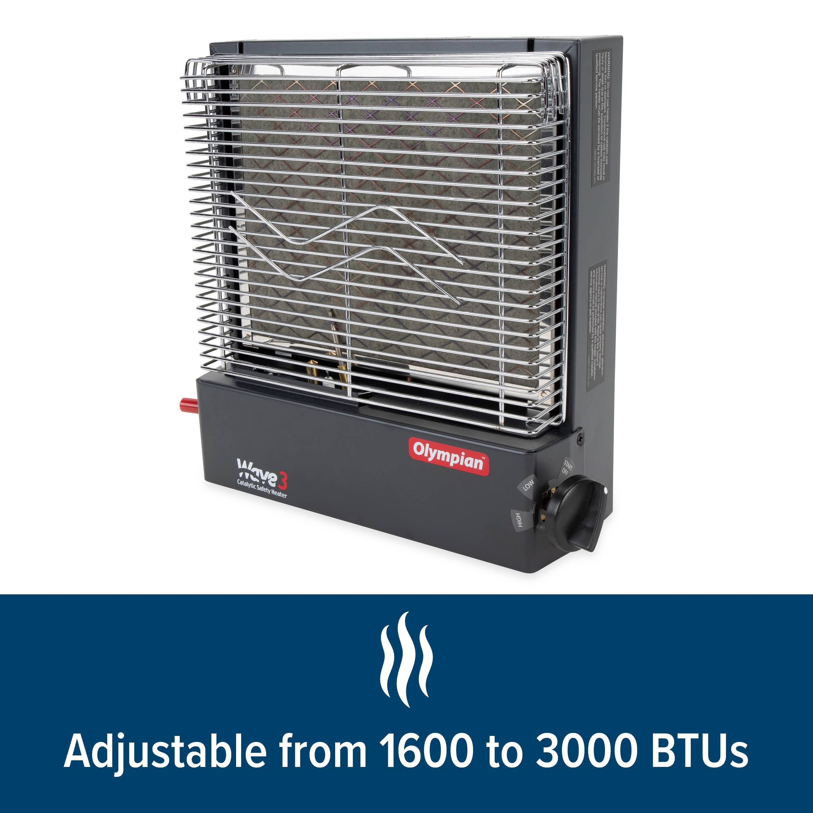 SUDW Catabiti 11 3 Clorc -at Olympian LOW 9 1T Adjustable from 1600 to 3000 BTUs