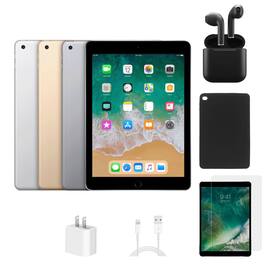 Apple - Refurbished Excellent - Refurbished iPad 5th Gen A1822 (WiFi) 32GB w/ Case, Wireless Earbuds,Tempered Glass Screen Protector - Gold