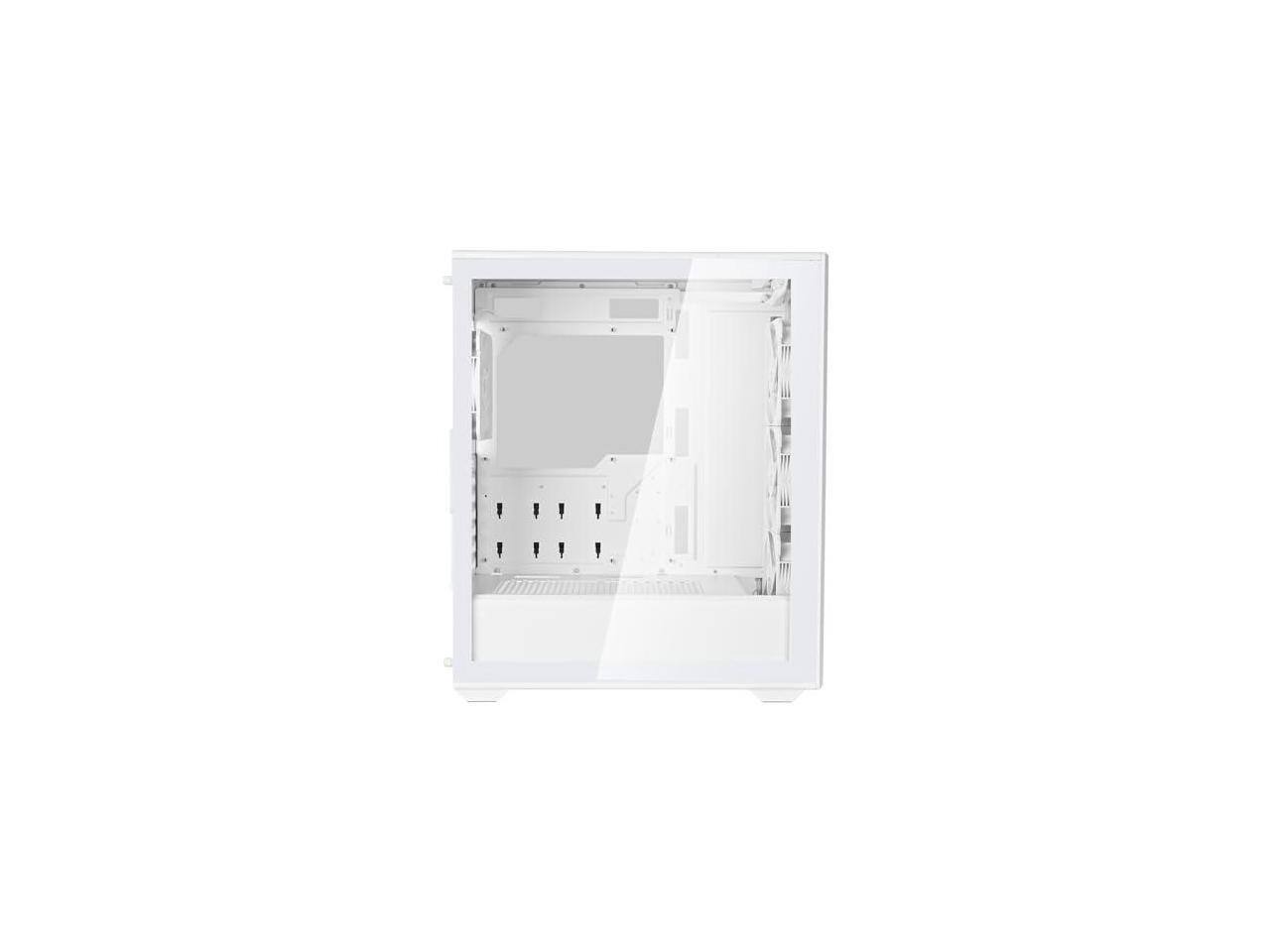 Alt View 2. SilverStone - SilverStone Technology FARA 515XR White Compact ATX Tower Chassis with Four Included Rainbow Fans, SST-FA515XR-WG - White.