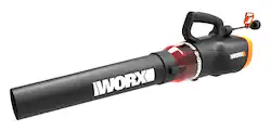 WORX - 12 Amp TURBINE 110 MPh 600 CFM Electric Leaf Blower - Black - Front_Zoom