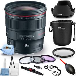 Canon - EF 24mm f/1.4L II USM Autofocus Lens 2750B002 - 10PC Accessory Kit