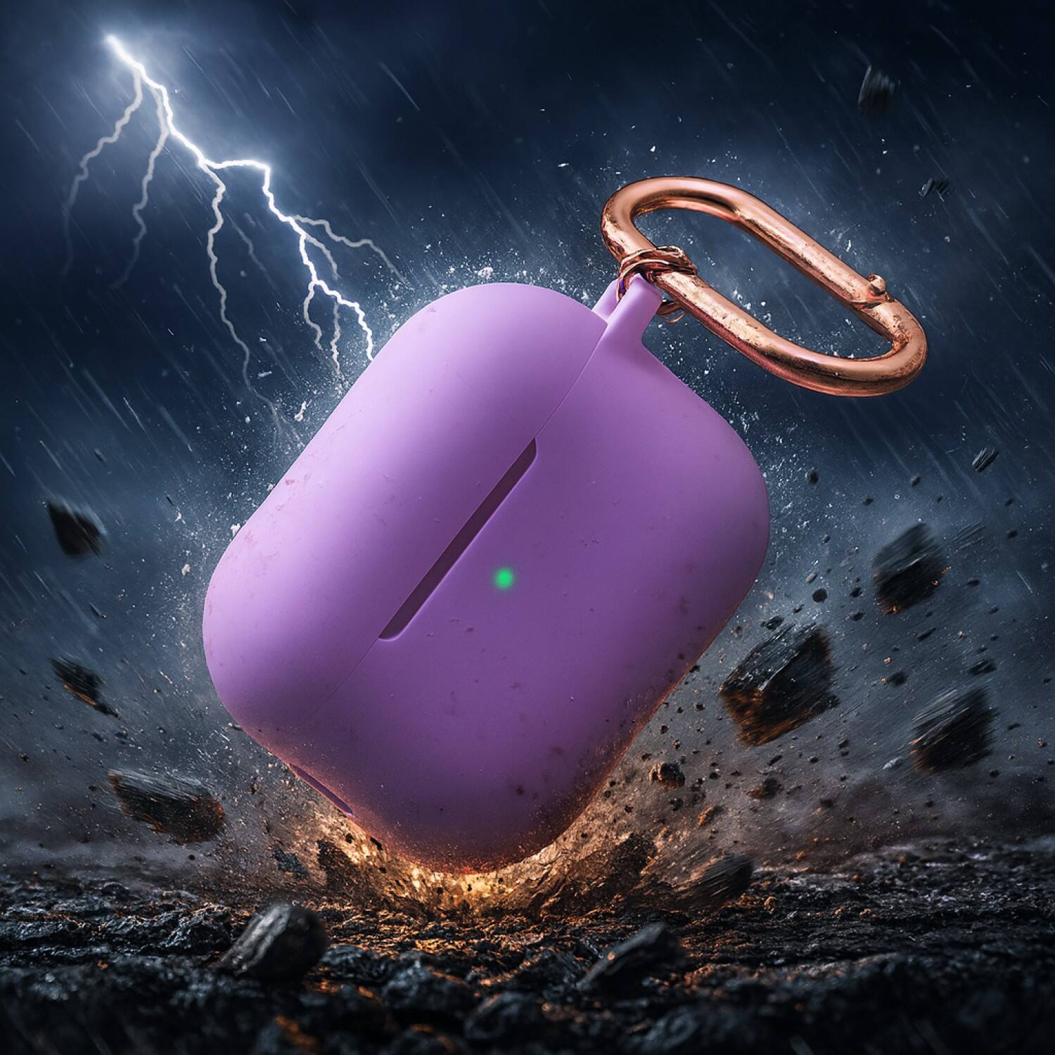 Alt View 1. SaharaCase - Apple Airpods Pro 3 Case Kit | Added Accessories | Smooth Silicone | Anti-Shock Material | Venture Series - Purple Orchid.