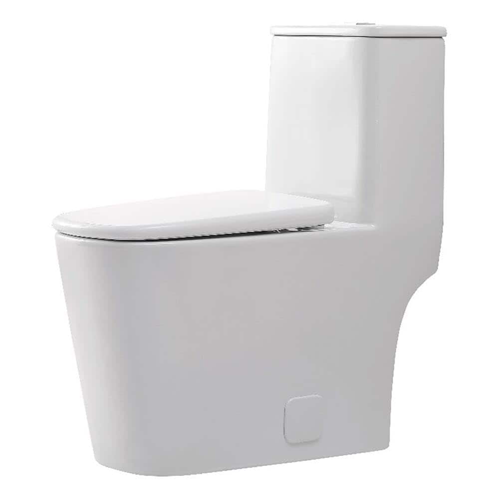 Elegant Kitchen and Bath - Winslet One-piece floor Square Toilet 27x14x31 - White