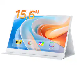 UPERFECT - 15.6" Portable Monitor FHD 1080P IPS USB-C HDMI with Cover - White