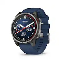 Garmin Quatix SS. 11 kph High Tide 06:45 Sat 01 100% Garmin.