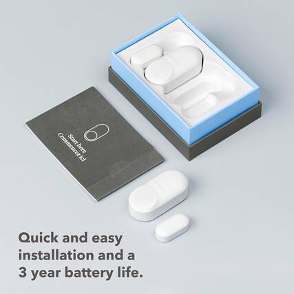 Start here
Commencez ici
Quick and easy installation and a 3 year battery life.