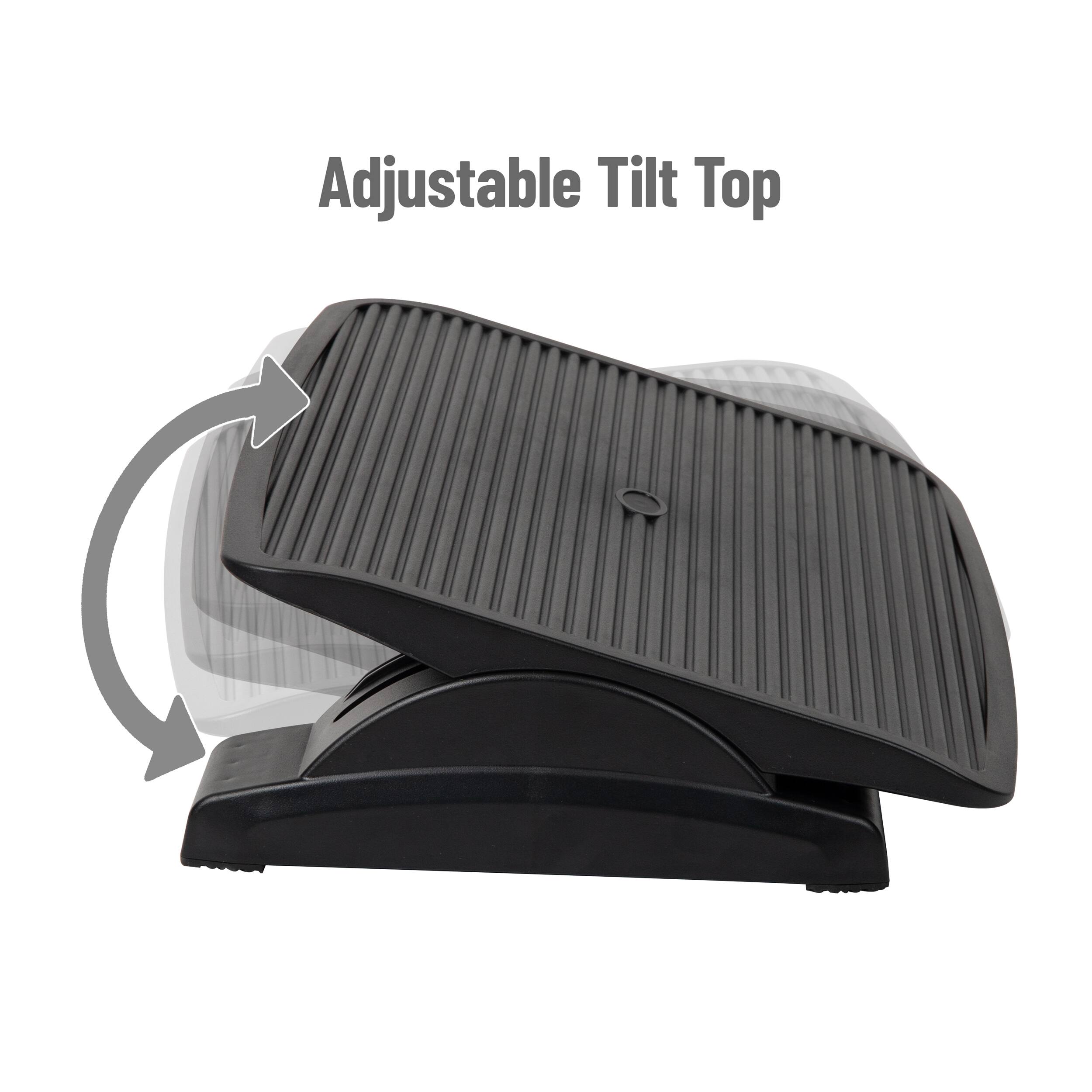 Alt View 13. Mind Reader - Foot Rest, Under Desk at Work, Ergonomic, Height Adjustable, Office, Plastic, 17.5"L x 13.5"W x 3.5"H - Black.