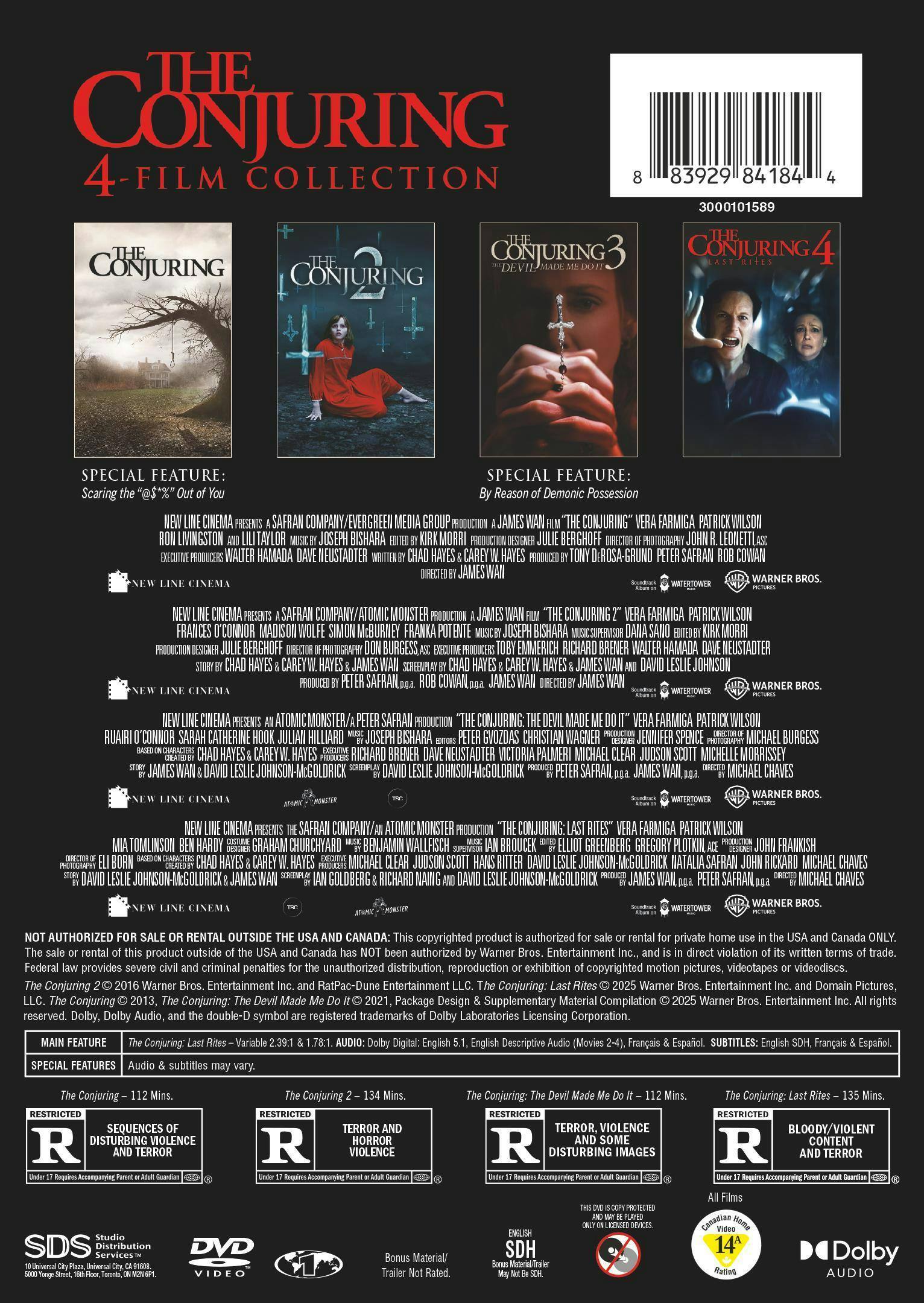 Back. The Conjuring: 4-Film Collection   - DVD.