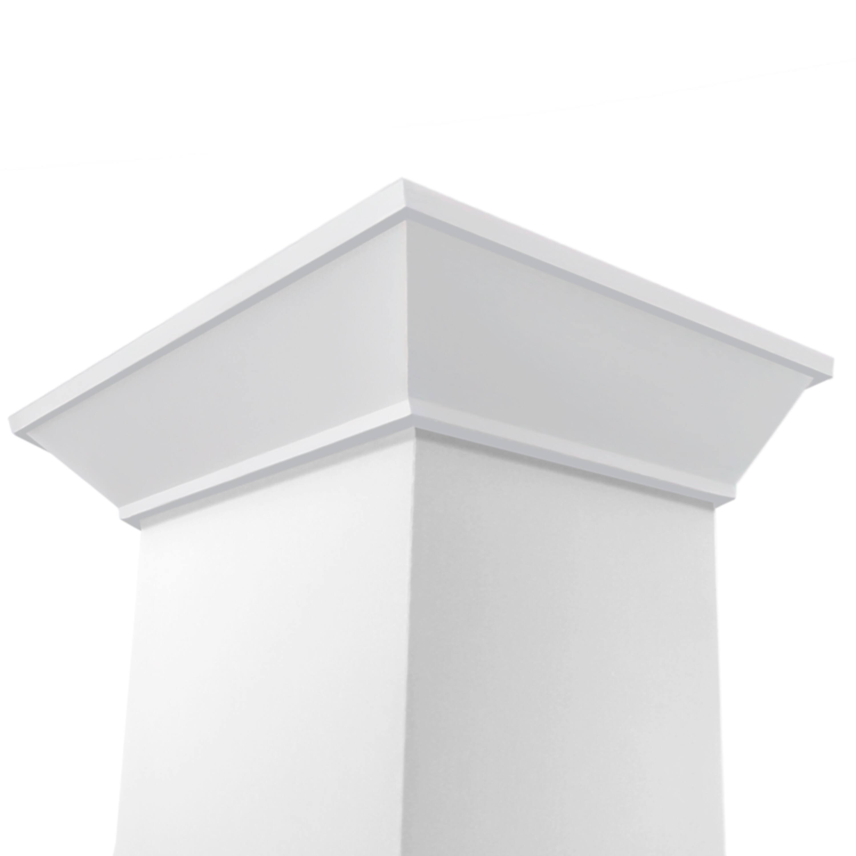 Alt View 12. ZLINE - ZLINE 48 in. Wooden Wall Mount Range Hood in Smooth Bright White Finish (KBWW-48) - Bright White.