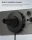 Built-in Ventilation System: Vents located around the circumference of the mount help dissipate heat for an optimal charge. iottie CE - INPUT FCC VELOX MOUNT ID: MINI VENT MAL/MOL/MSZ/MS 5V Q2 WIRELESS AIR MODEL: 2A 2AMRO-VLXWCG212 IC: CHINA 9V IN 2A 12V OUTPUT: MADE 1.67A VLXWCG212 DESIGNED IN NYC