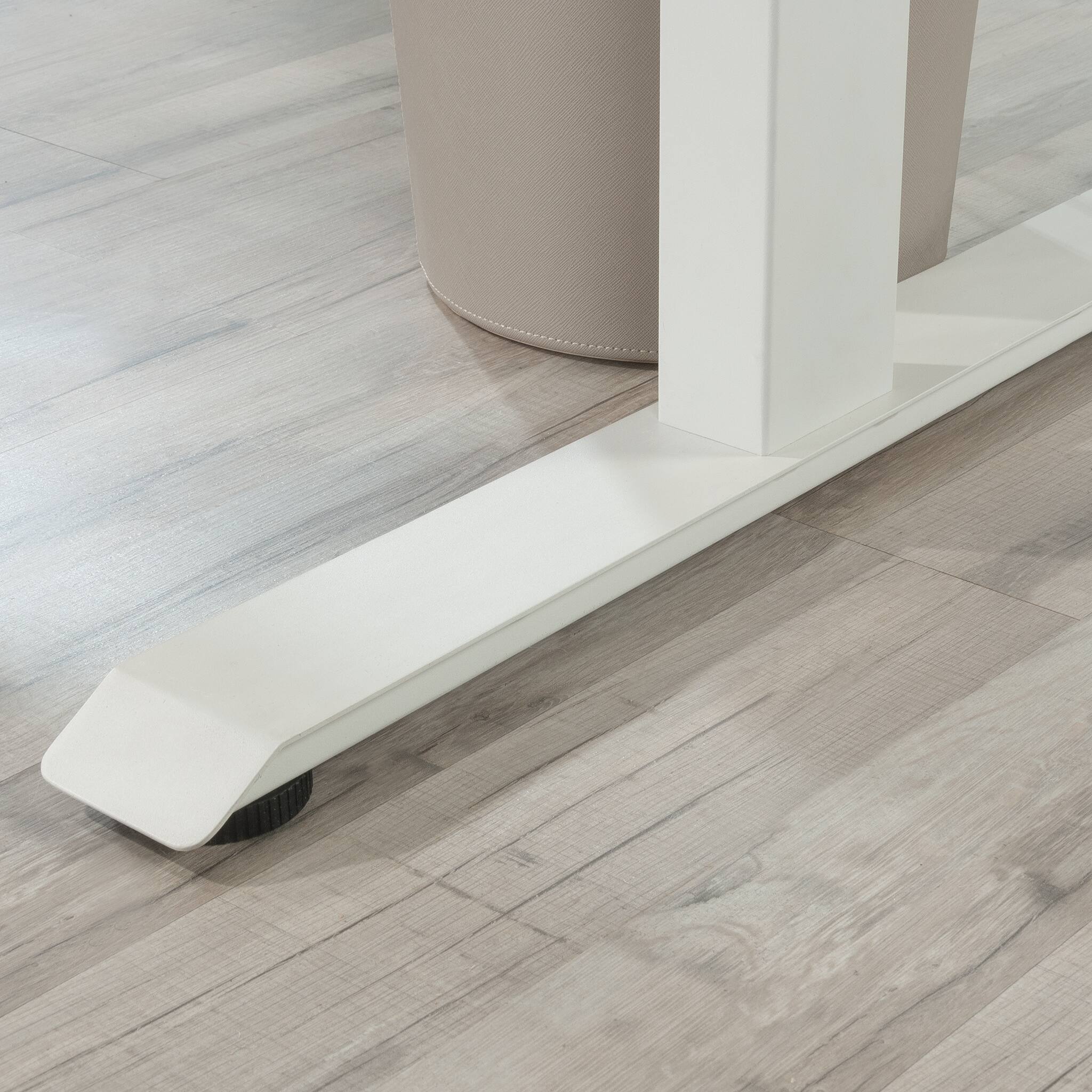 Back. TinyHomie - Sit Stand Desk White finish - White.