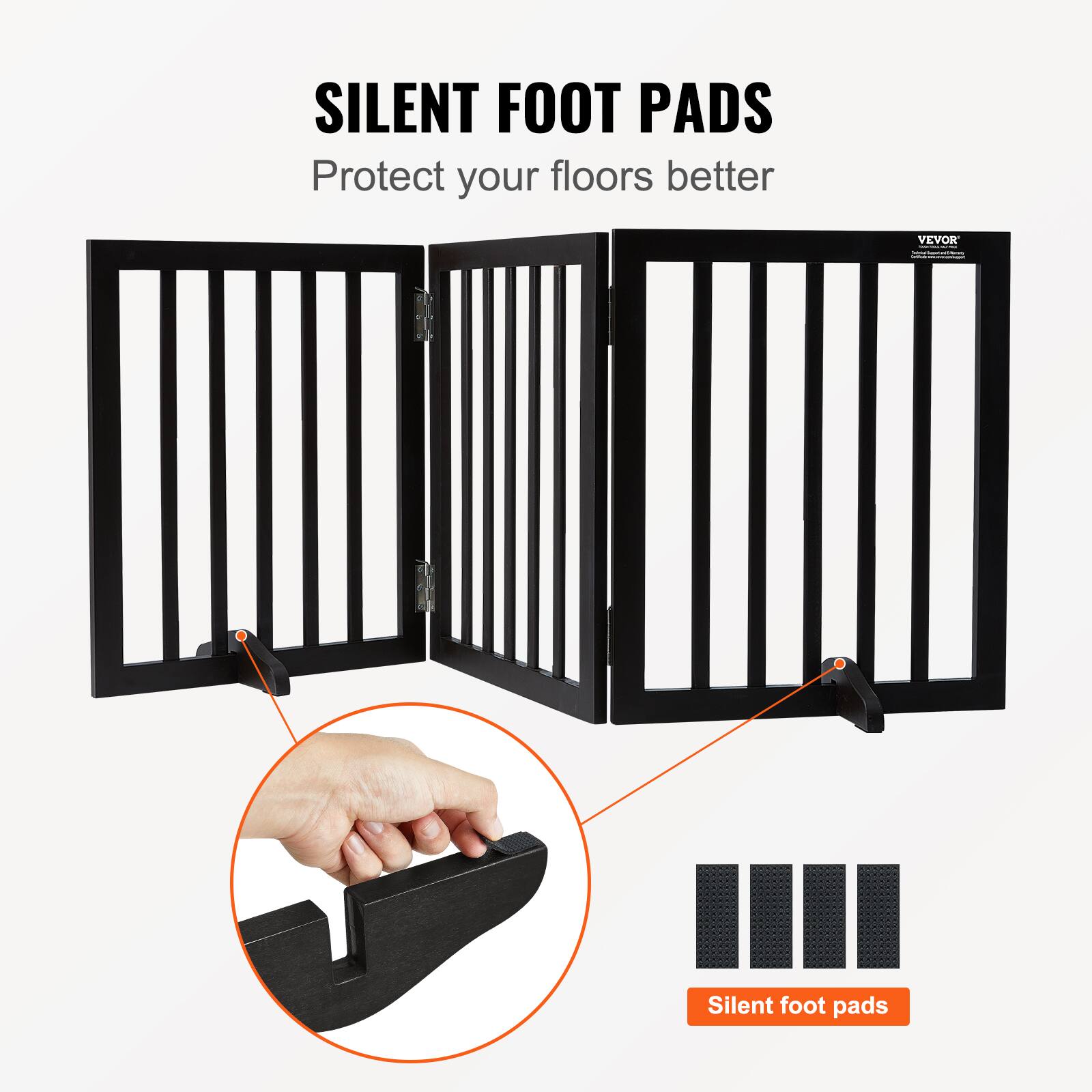 Silent Foot Pads protect your floors better.