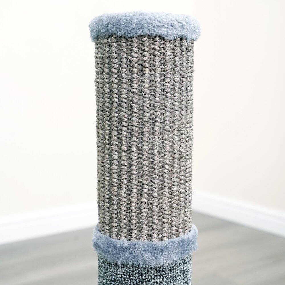 Alt View 2. PetPals - Urbane Grey Multi-Activity Scratching Post - Gray.