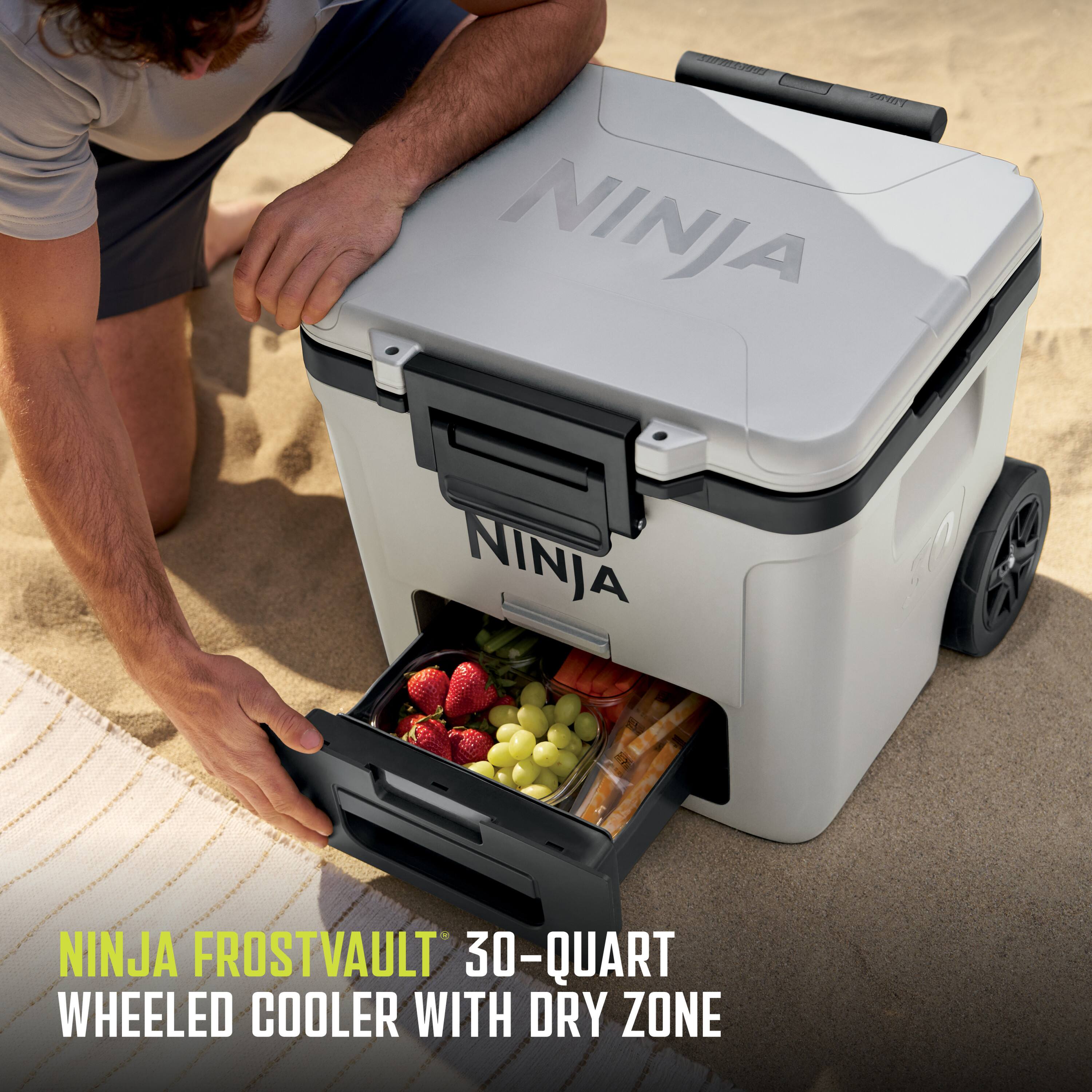 NINJA FROSTVAULT 30-QUART WHEELED COOLER WITH DRY ZONE