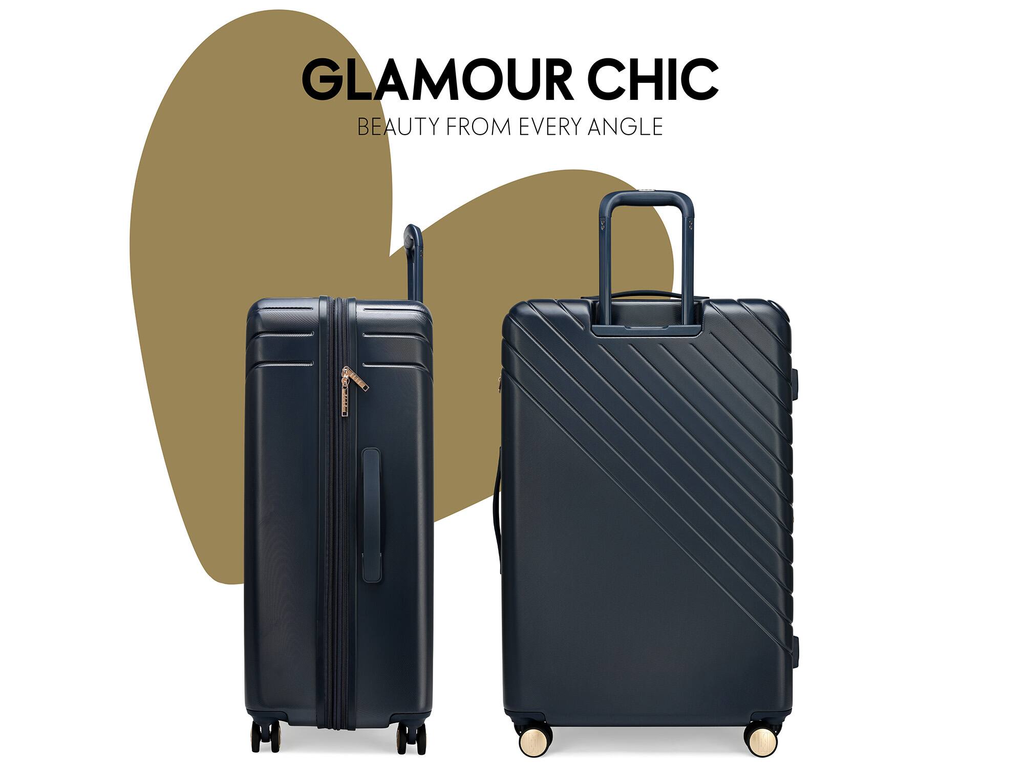 美品 エル ELLE ツーピース Amazon.com | ELLE Louvre 2 Piece Expandable Polycarbonate Spinner