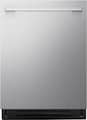 LG - FlushFit 24-in Top Control Smart Built-In Stainless Steel Tub Dishwasher with 3rd Rack, 1 Hour Wash and Dry, 39dBA - Stainless Steel