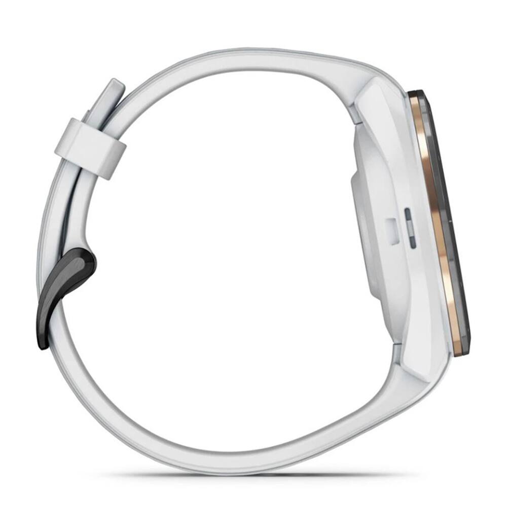 Alt View 9. Garmin - Approach S70 GPS Smartwatch 42mm Ceramic + Dock & Accessories Bundle - Black/Peach Ceramic Bezel with White Silicone Band.