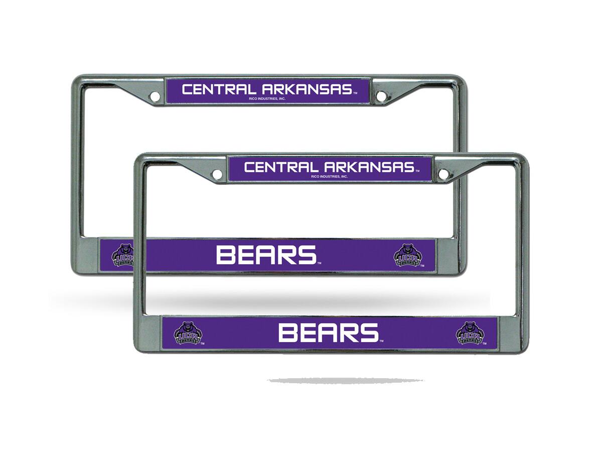 Central Arkansas Bears Chrome Metal License Plate Frame - Set of 2 Frames
