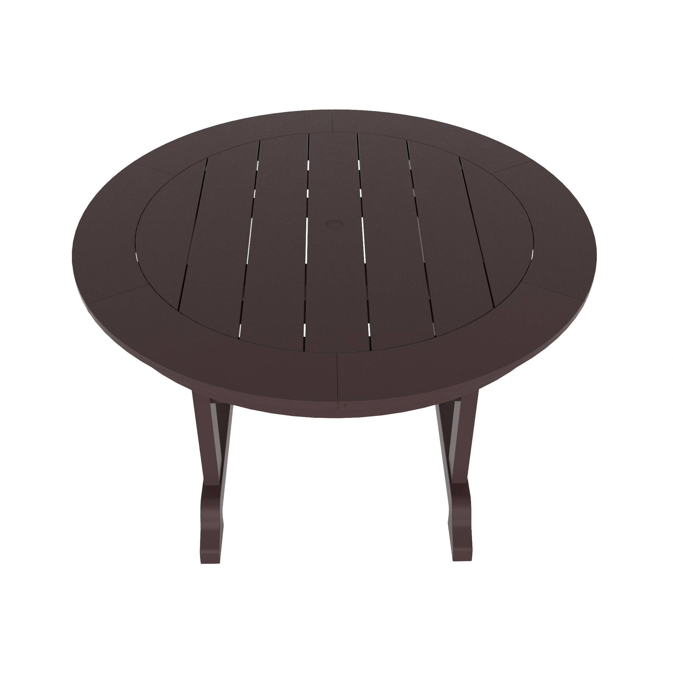 Alt View 1. WestinTrends - WestinTrends Malibu 47" Outdoor Patio Round Dining Table - Dark Brown.