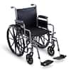 Front. Invacare - Essentials EX1 16″ Folding Manual Wheelchair w/ Swing‑away Footrests & Desk‑Length Arms - Black.