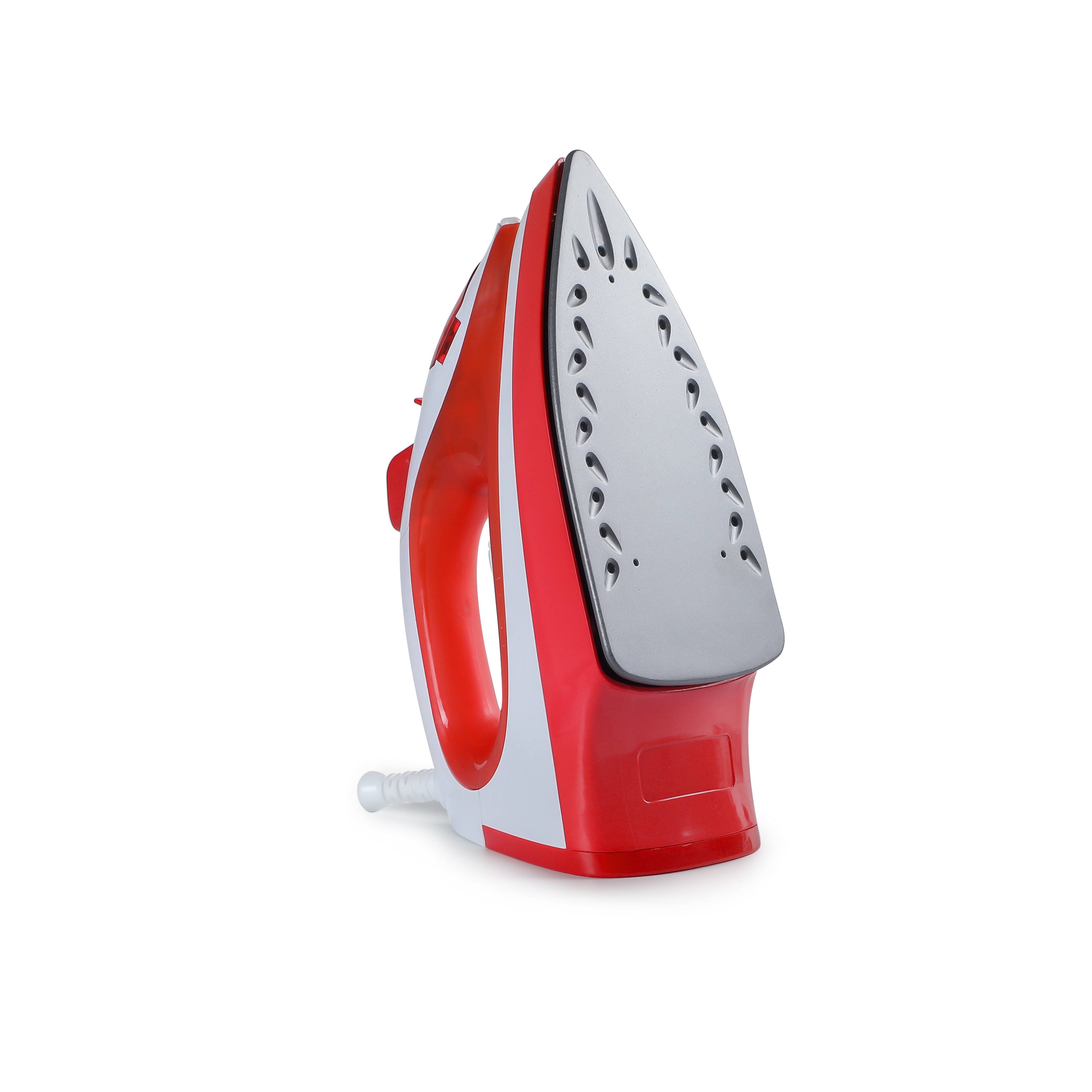 Alt View 1. Commercial Care - Commercial Care CCSI300 Steam Iron with 7.4 Ounce Water Tank, 1200 Watts, Comfort Grip, White with Green Accents - RED.