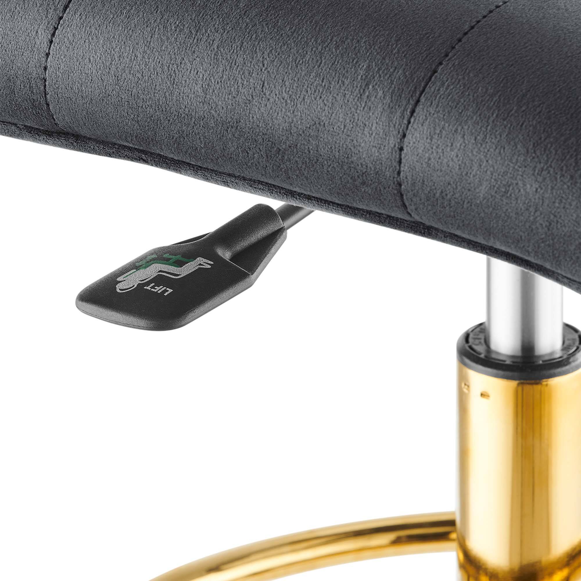 Alt View 2. Modway - Prim Armless Performance Velvet Drafting Chair by Modway - Gray.