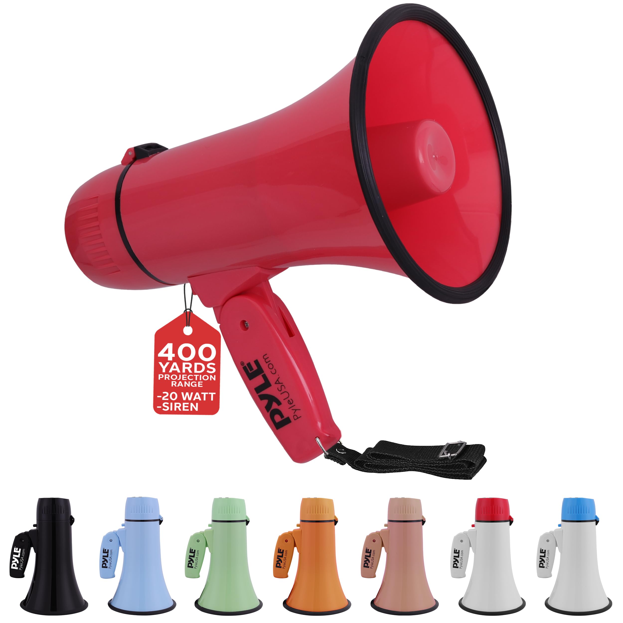 400 YARDS PROJECTION RANGE -SIREN -20 WATT PYLE PyleUSA.com