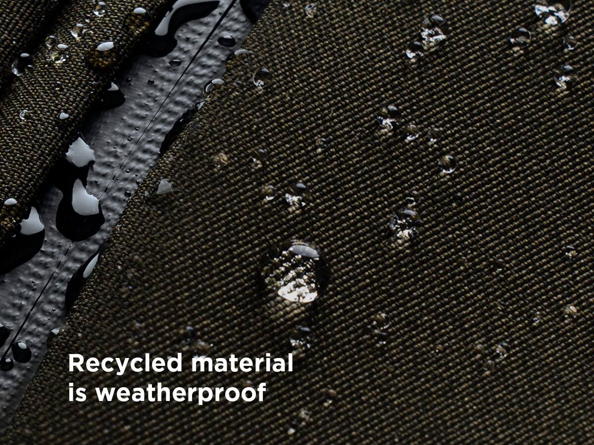Recycled material is weatherproof
