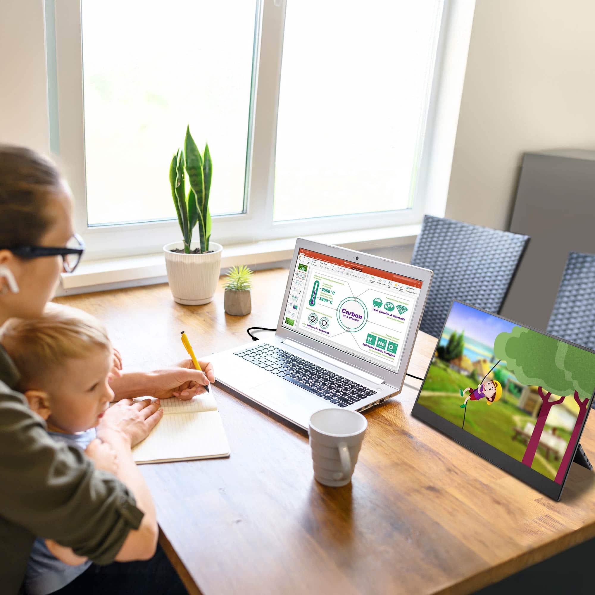 Alt View 1. SideTrak - SideTrak Solo Pro 15.8" Freestanding Portable Monitor - Black.