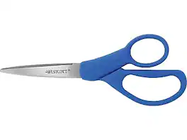 Westcott - All Purpose Preferred 8" Stainless Steel Scissors, Pointed Tip, (41218) - Blue