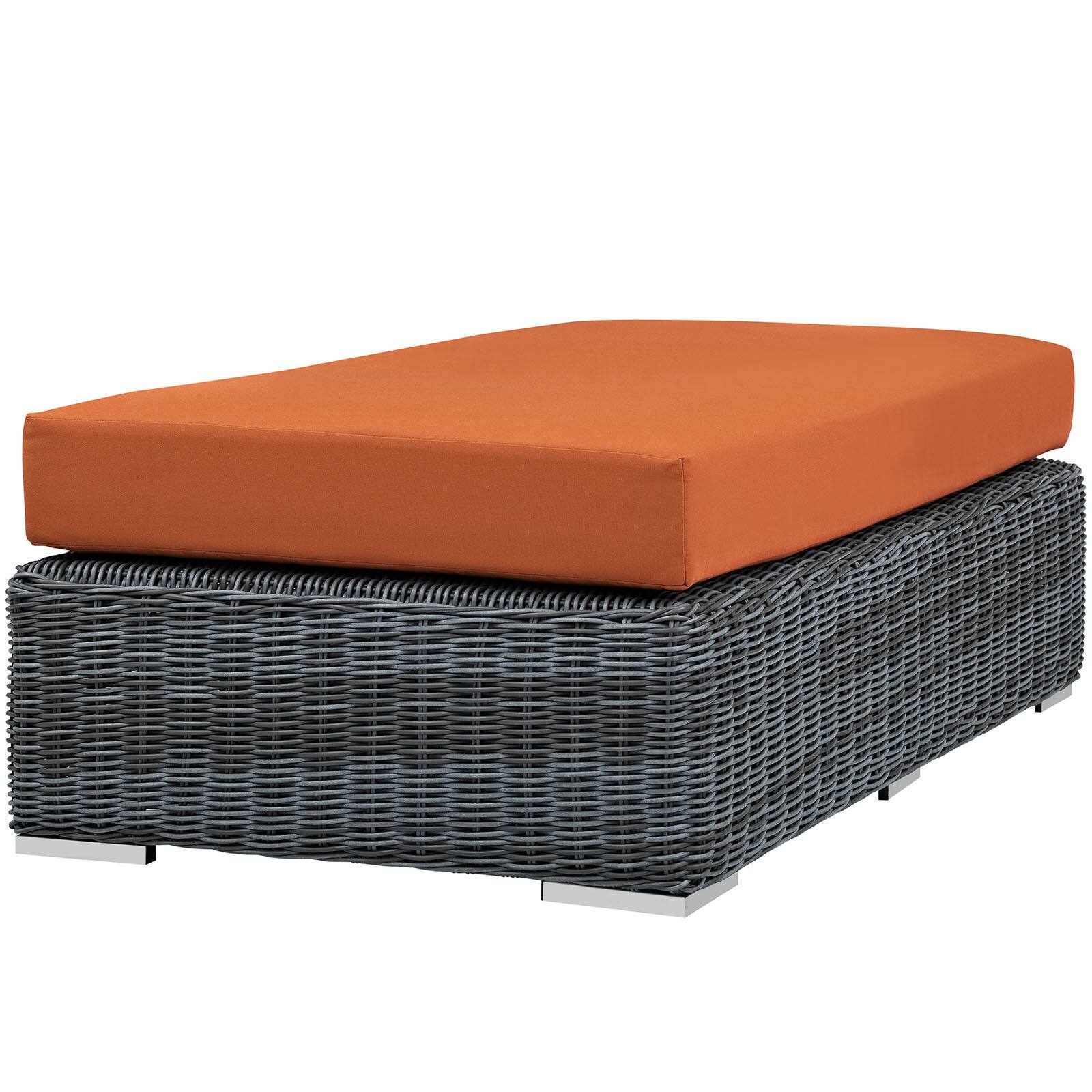 Left. Modway - Summon Outdoor Patio Sunbrella® Rectangle Ottoman by Modway - Canvas Tuscan.