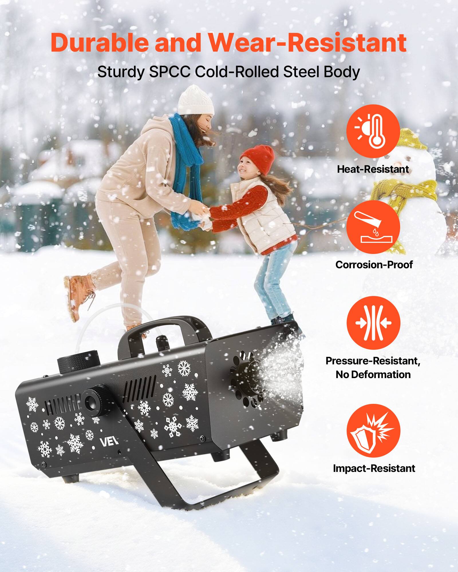 Durable and Wear-Resistant  
Sturdy SPCC Cold-Rolled Steel Body  

- Heat-Resistant  
- Corrosion-Proof  
- Pressure-Resistant, No Deformation  
- Impact-Resistant