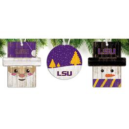 Fan Creations - LSU Tigers 3-Pack Ornament Set - Multicolor
