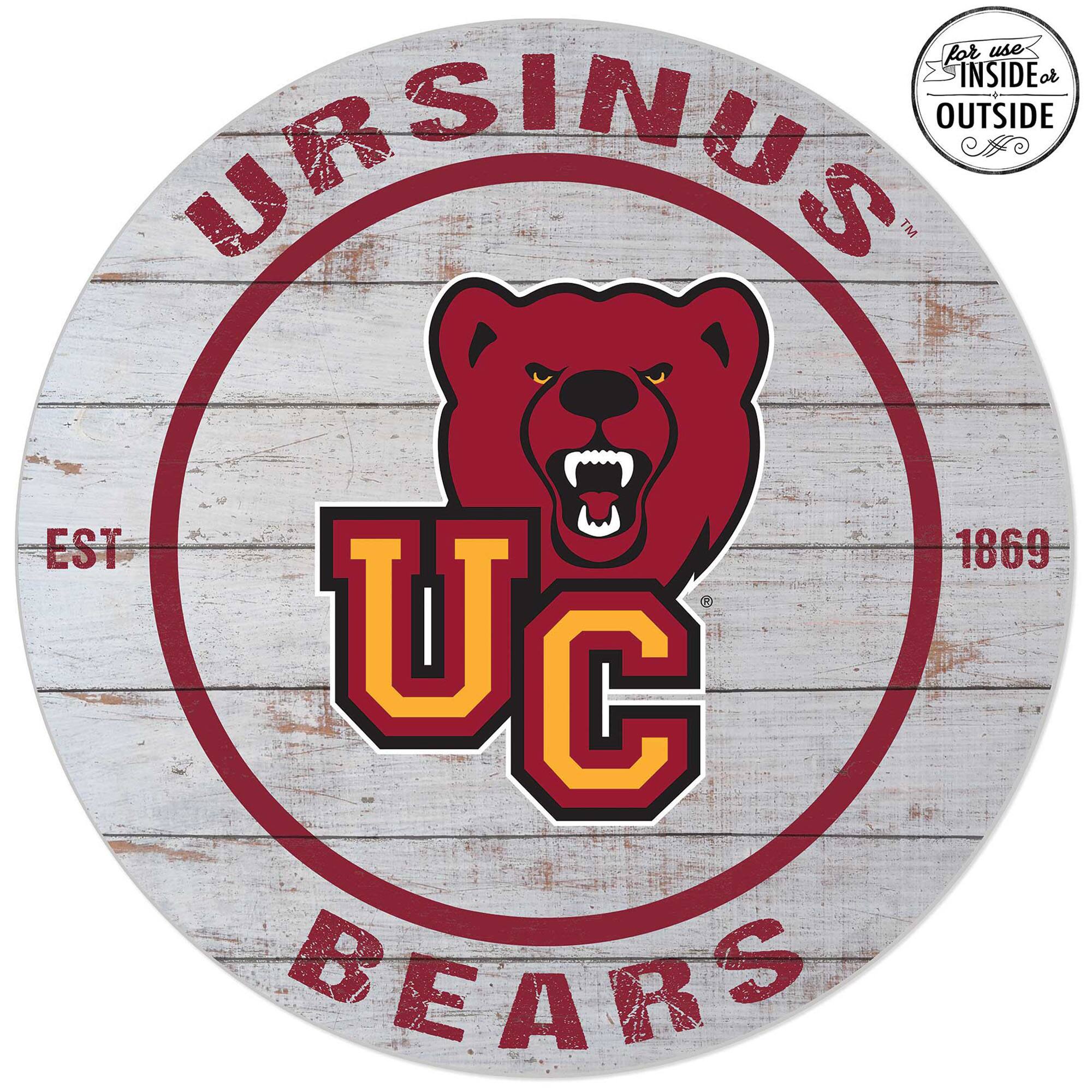 Ursinus Bears 20'' Indoor/Outdoor Weathered Circle Sign