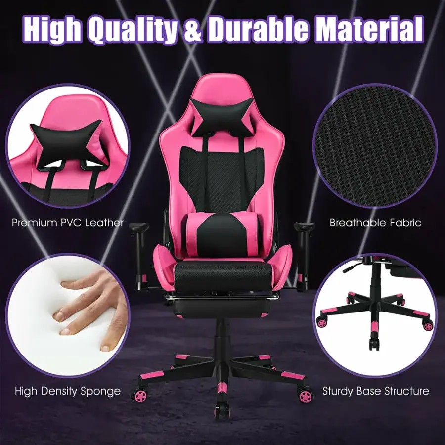High Quality & Durable Material: Premium PVC Leather, Breathable Fabric, High Density Sponge, Sturdy Base Structure.
