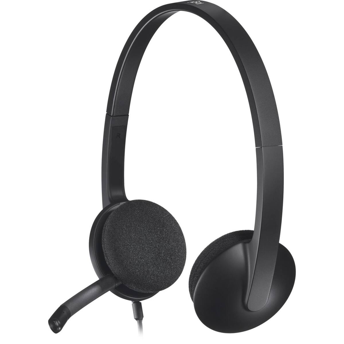 Alt View 2. Logitech - Logitech H340 USB Computer Headset with Microphone - Black.