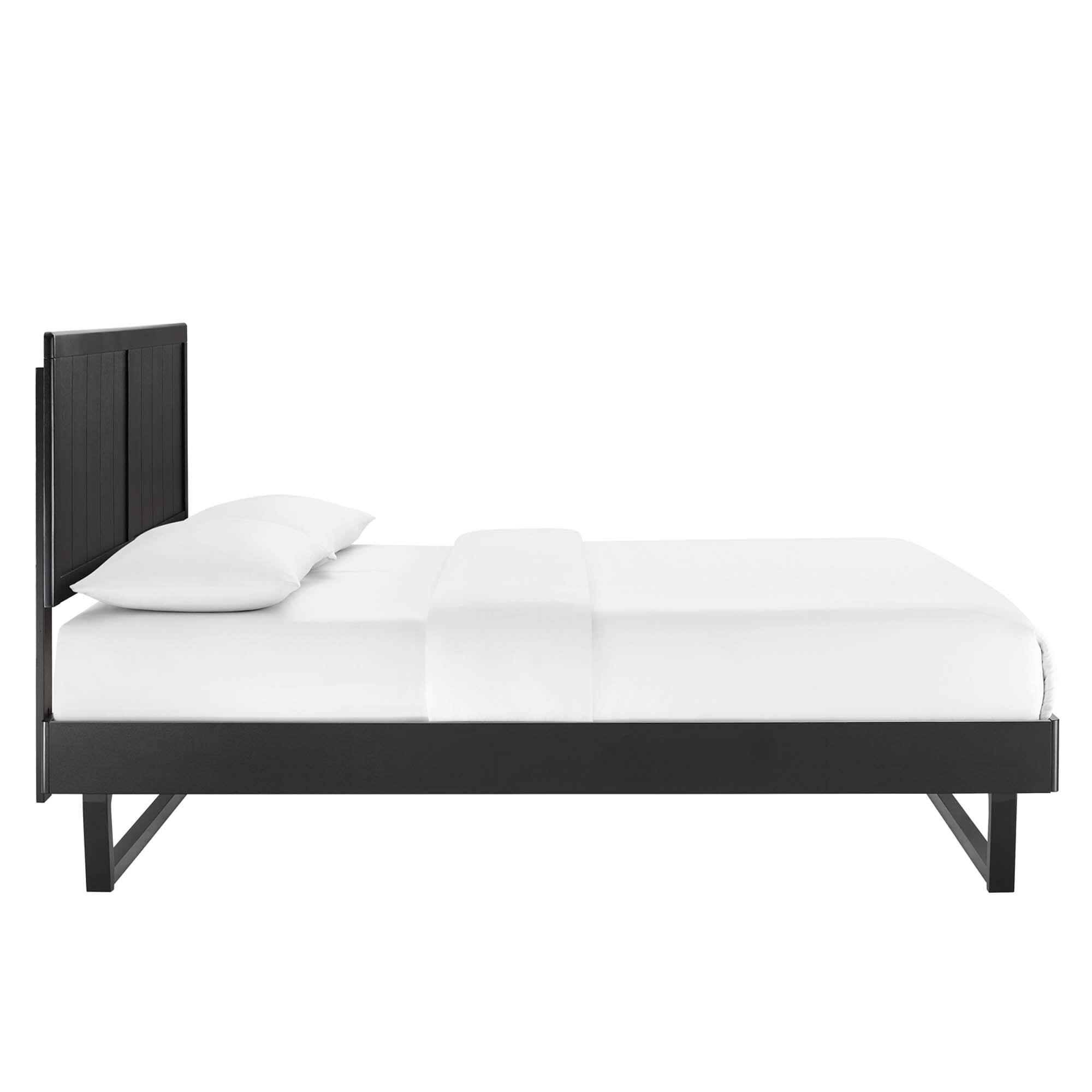 Alt View 2. Modway - Solana Arched Performance Velvet Twin Platform Bed - Blue.