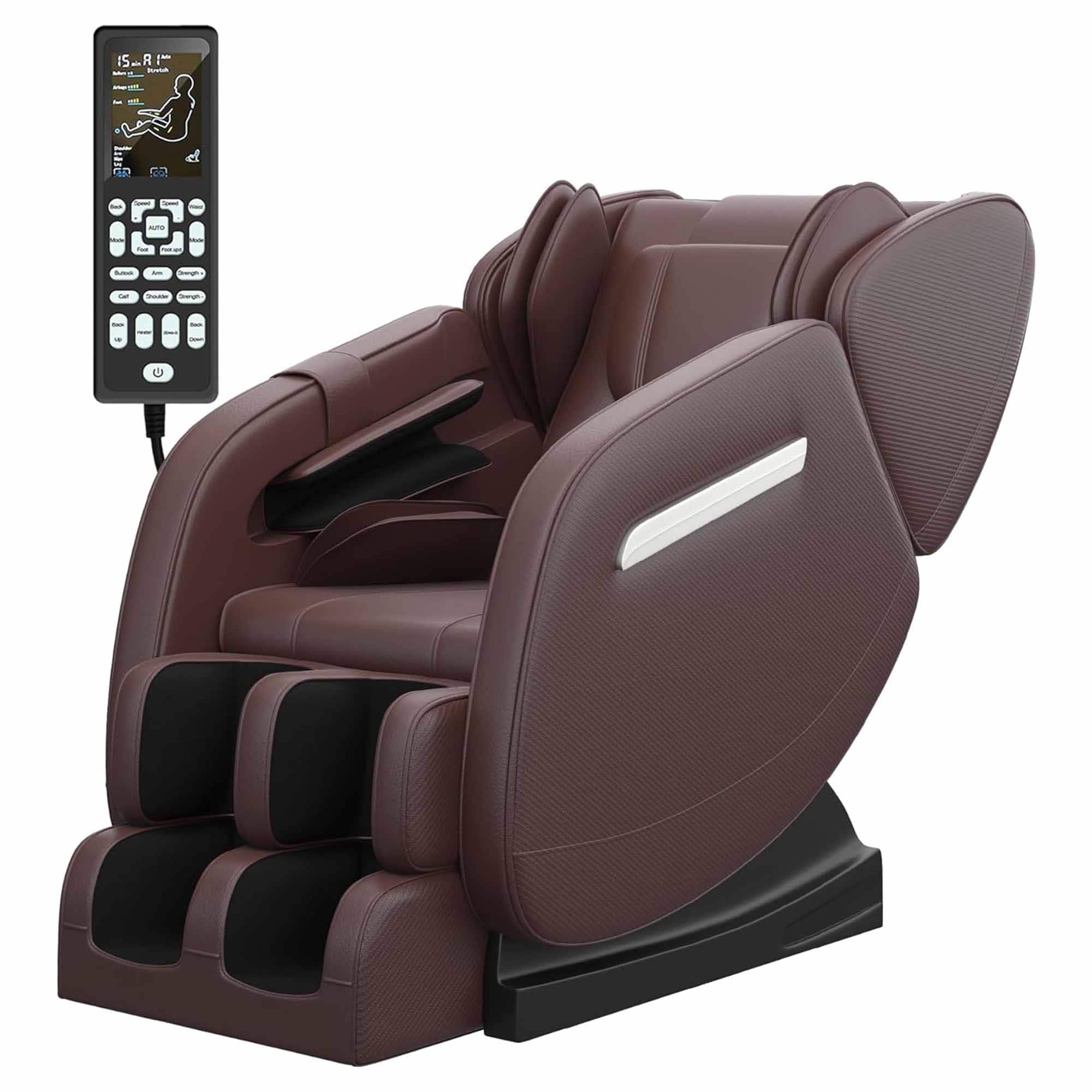 Essen Blissed - Favor MM350 Full Body Zero Gravity with Shiatsu Massage Chair - Brown