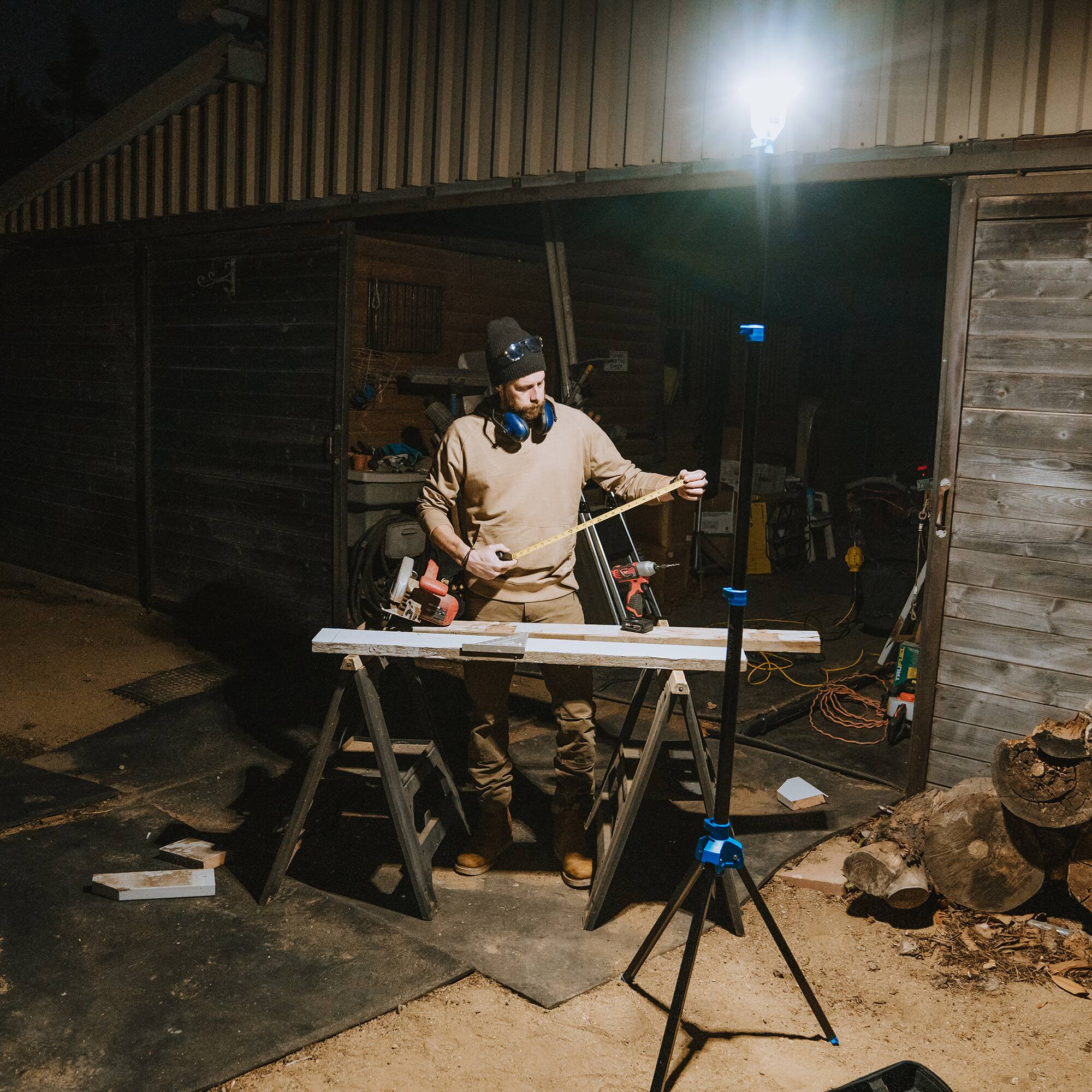 Alt View 6. Devos Outdoor - LightRanger 4000 Rechargeable 4000 Lumen Adjustable Overhead Light.