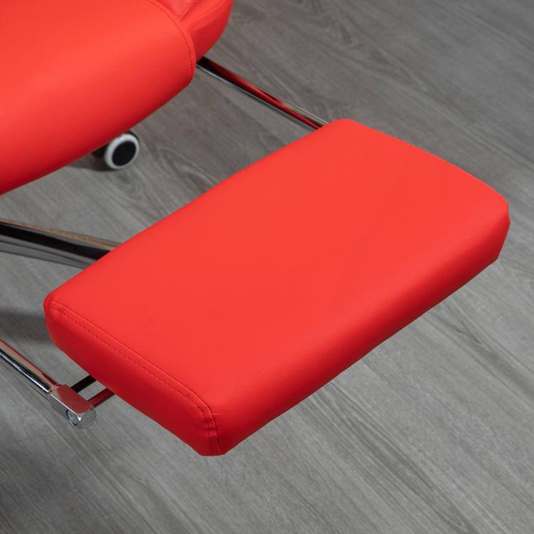 Alt View 9. PULUZ - Executive Office Chair, High Back Reclining Computer Chair with Footrest and Armrest - Red.