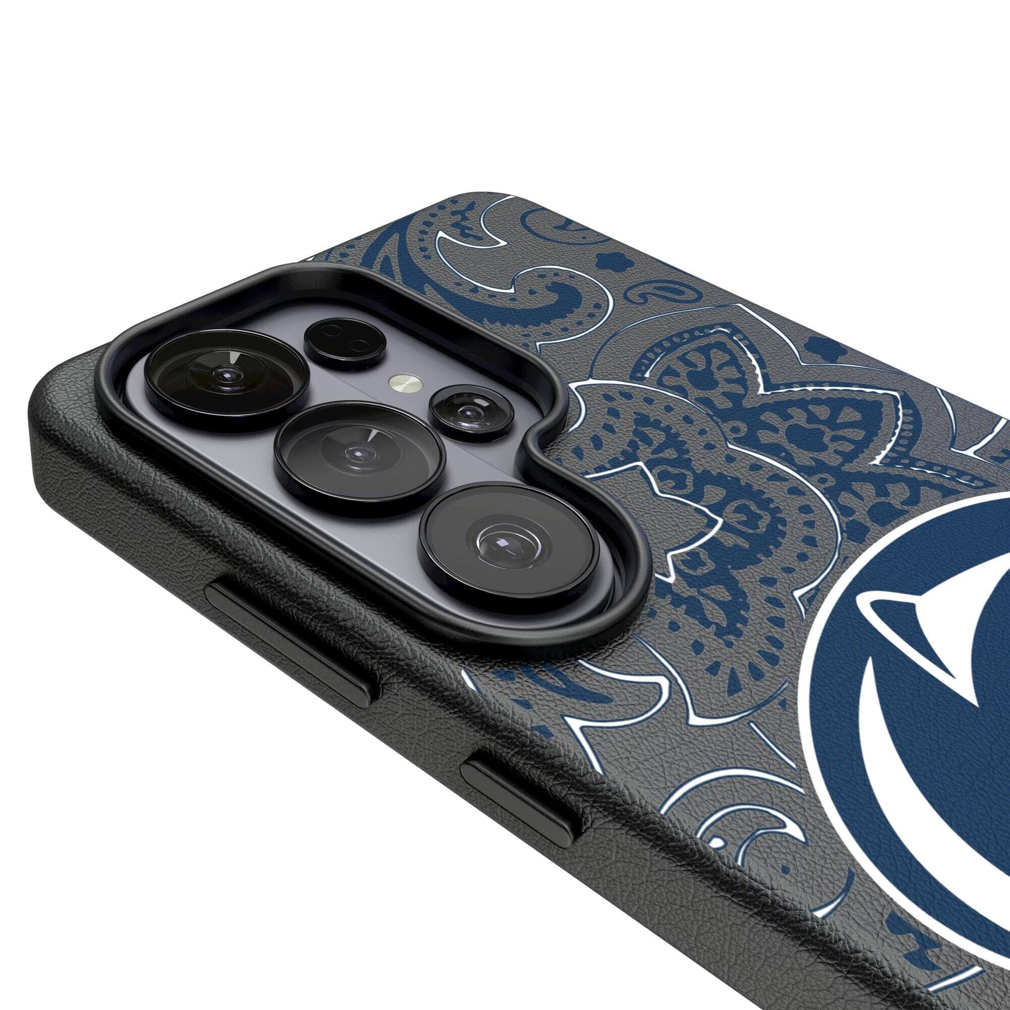 Alt View 2. Keyscaper - Penn State Nittany Lions Paisley Galaxy Magnetic Bump Case - S24 - Black.