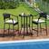 Alt View 4. Costway - 3 PCS Patio Rattan Bar Set Wicker Armchairs & Round Table with Tempered Glass Top - Mix Brown,Off White.