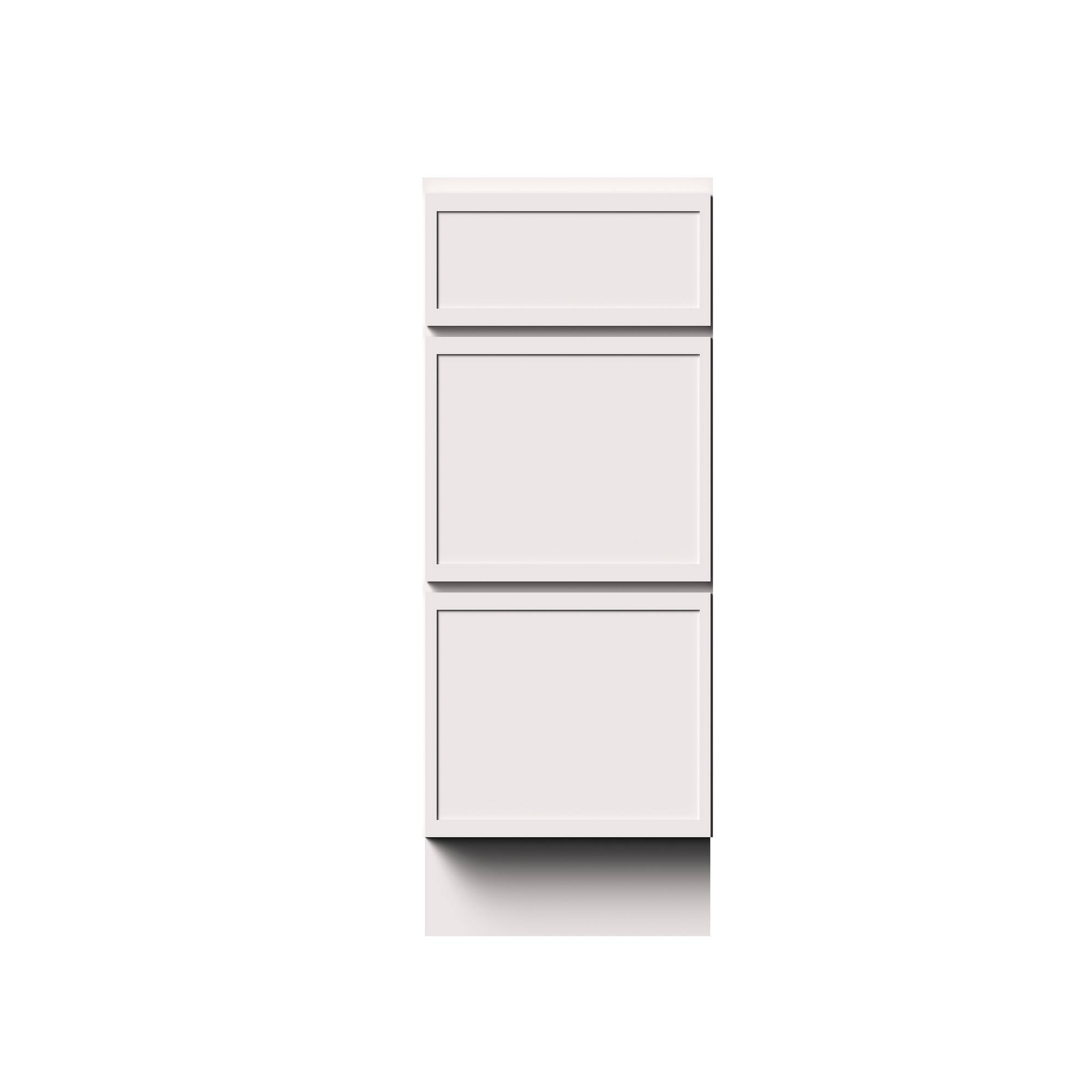 Alt View 1. Boyel Living - 21-in W x 34.5-in H x 24-in D Slim Shaker RTA Kitchen 3-Drawer Base Cabinet with Soft-Close Drawers - Snow White.