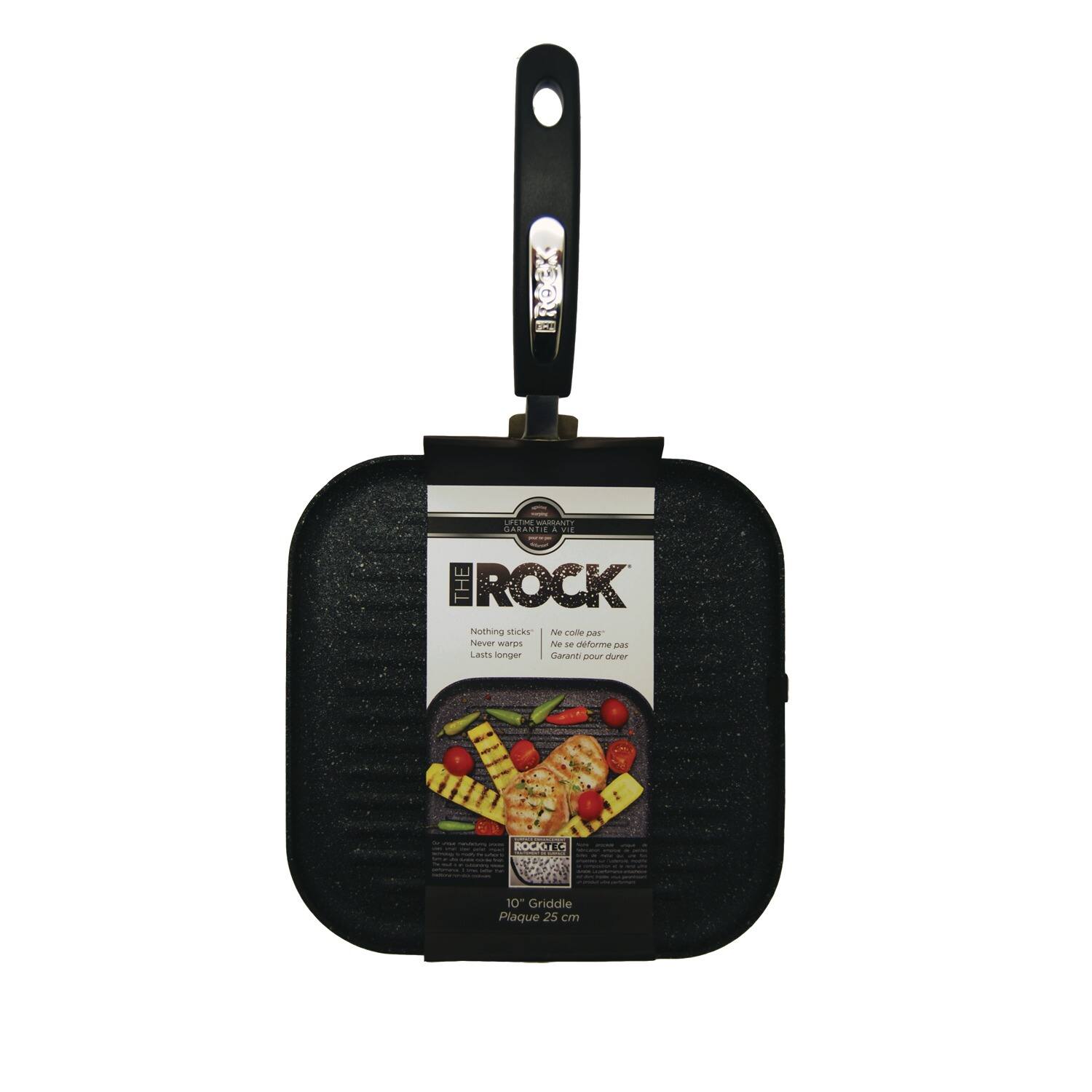 VCTA r AdA T - THE ROCK Nothing Meks N rvue Das Newer warTn A D deforme Js LaVTS onger Clarand - Murer oe ROCKTEC C : 10 Griddle Plaque 25 cm