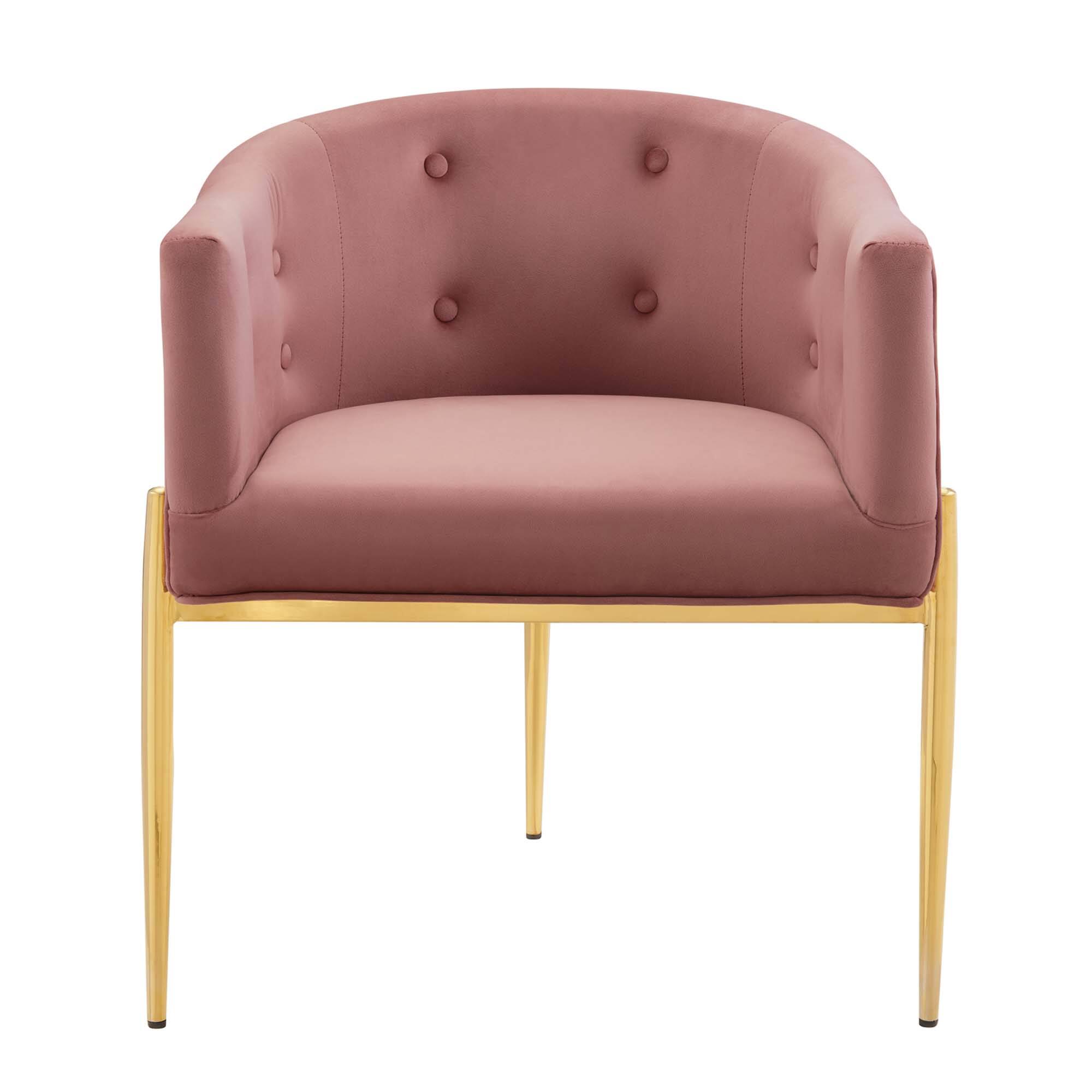 Alt View 4. Modway - Savour Tufted Performance Velvet Accent Chairs Set of 2 by Modway - Dusty Rose.