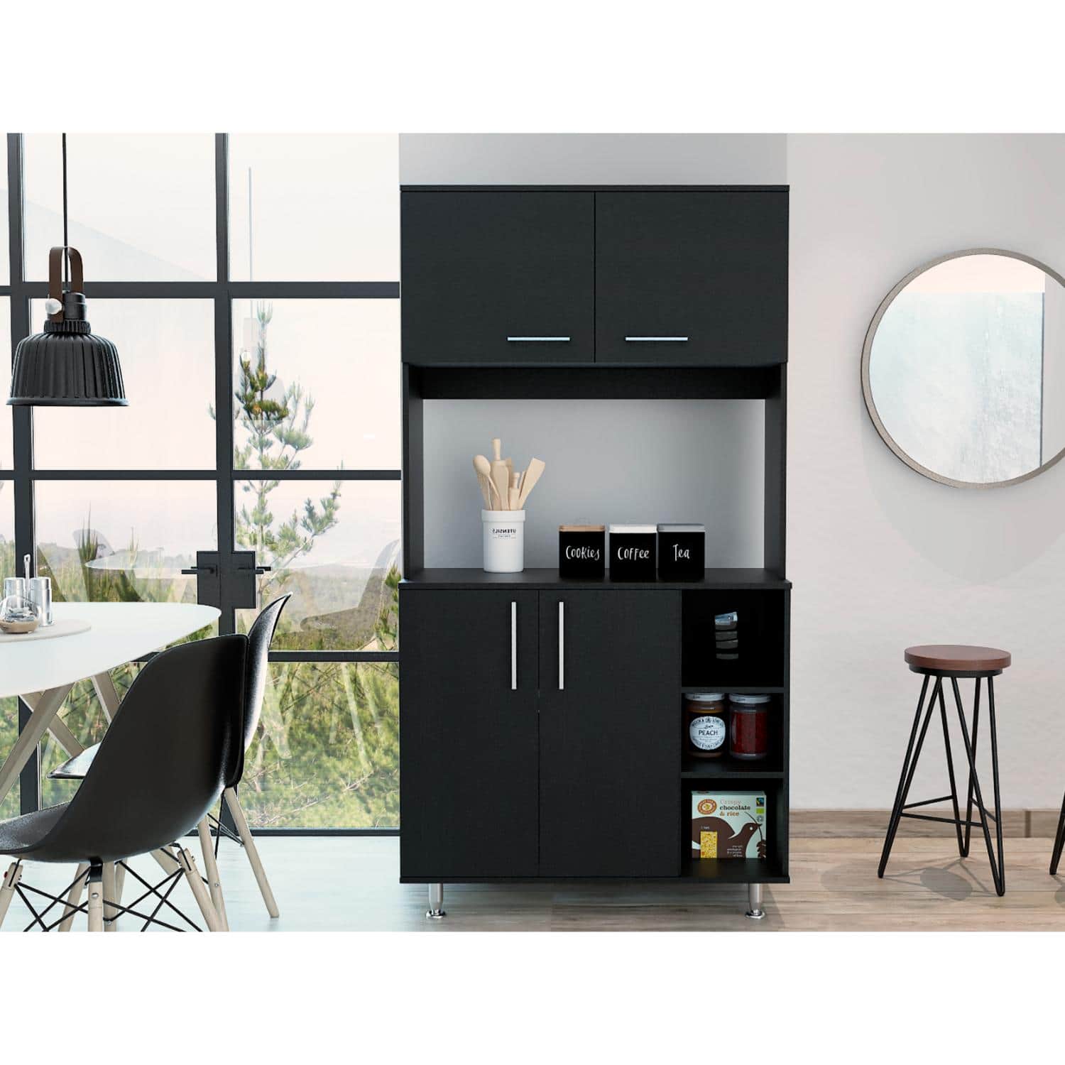 TuHome - Kitchen Pantry - Black