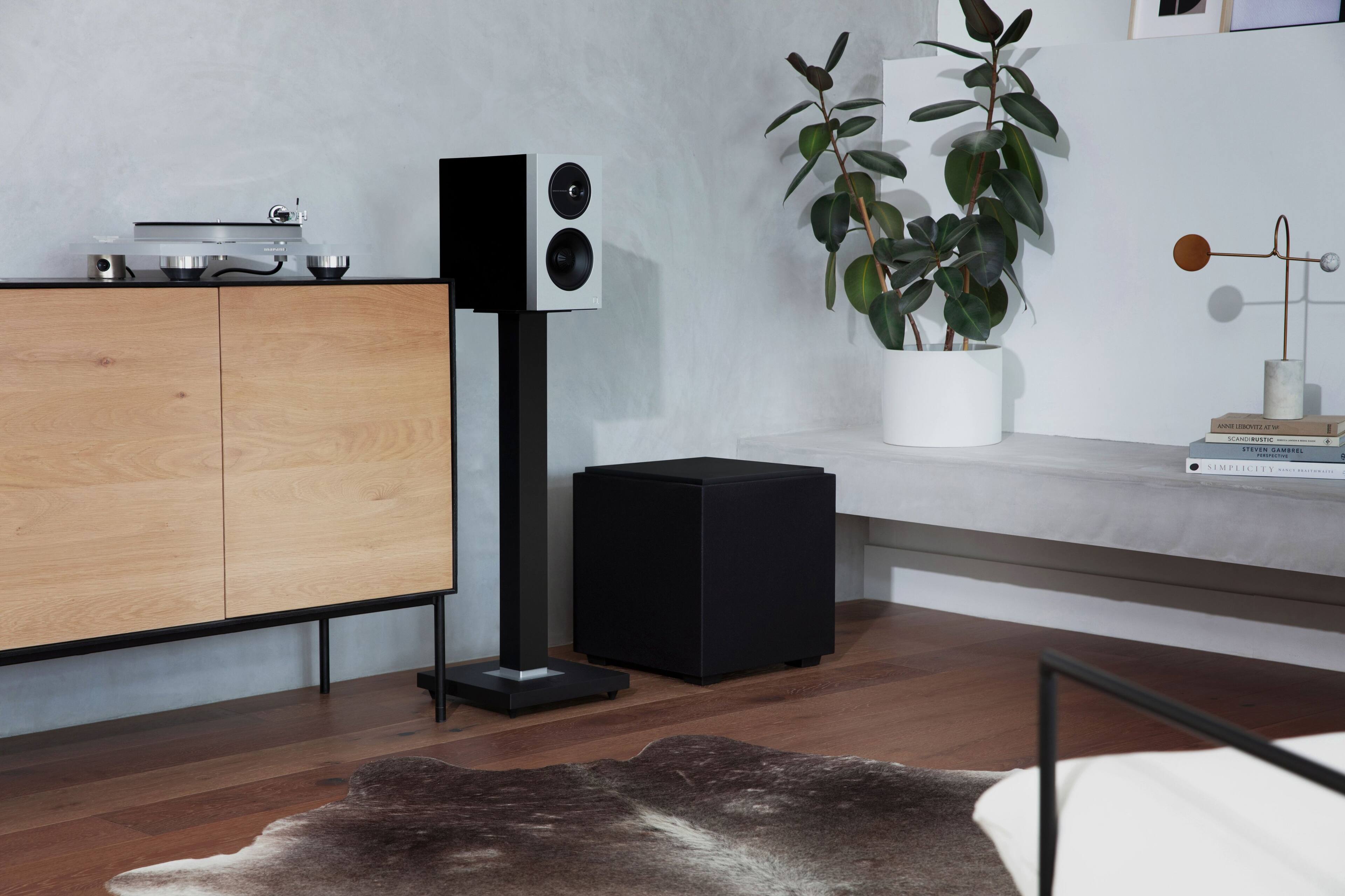 Alt View 11. Definitive Technology - Descend DN10 10" Sub, 3XR Architecture, 500W Peak Class D Amplifier, (2) 10" Bass Radiators - Black.