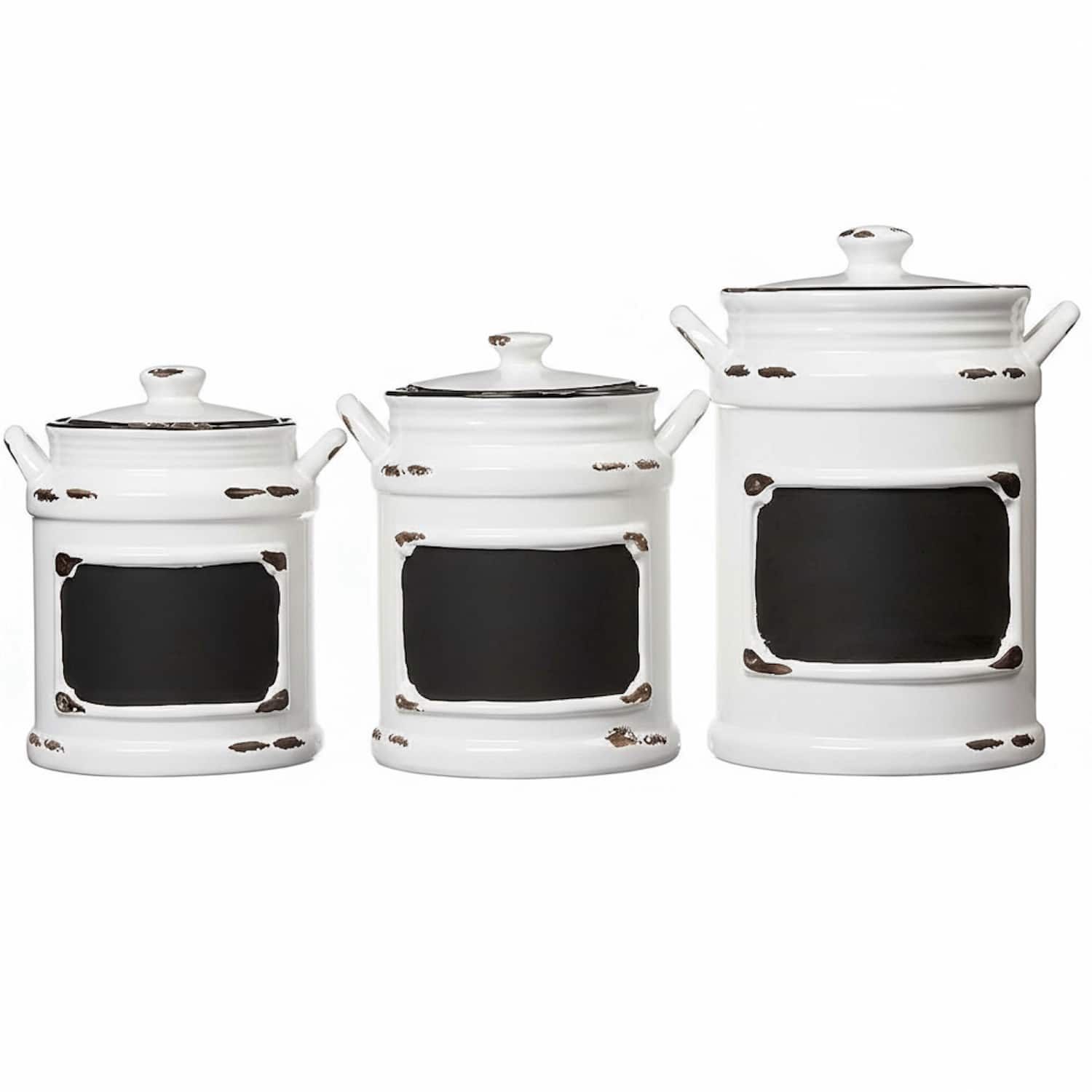 American Atelier - Vintage Black Set of 3 Canister